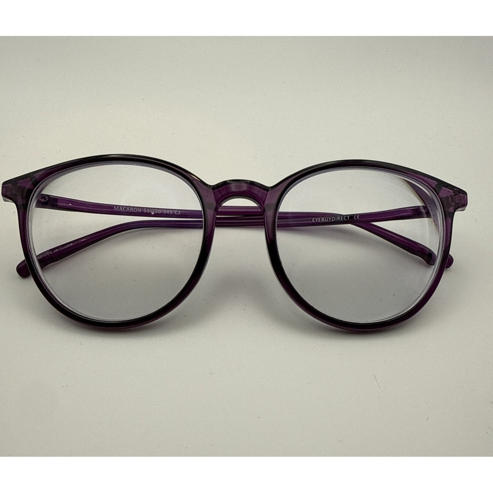 EyeBuy Direct Macaron Eyeglasses Frames Round Purple Frames 51 [] 20 - 143 C2
